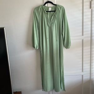 Green Long Sleeve Caftan